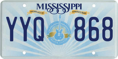 MS license plate YYQ868