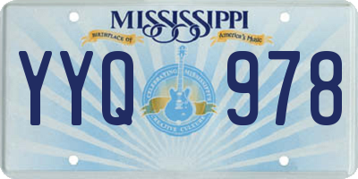 MS license plate YYQ978