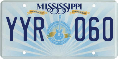 MS license plate YYR060