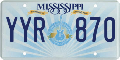 MS license plate YYR870