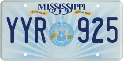 MS license plate YYR925