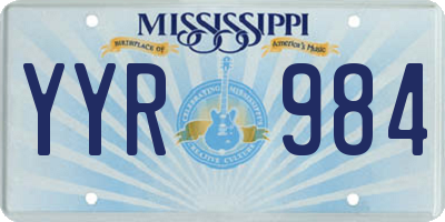 MS license plate YYR984