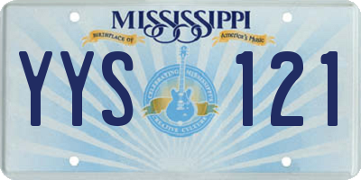 MS license plate YYS121