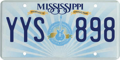 MS license plate YYS898