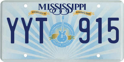 MS license plate YYT915
