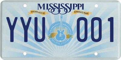 MS license plate YYU001