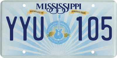 MS license plate YYU105