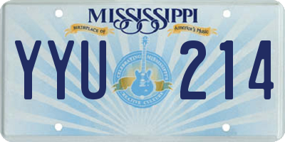 MS license plate YYU214