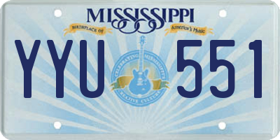 MS license plate YYU551