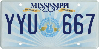 MS license plate YYU667