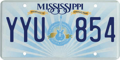 MS license plate YYU854
