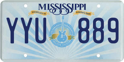 MS license plate YYU889