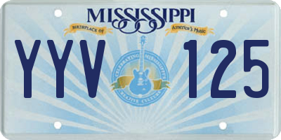 MS license plate YYV125