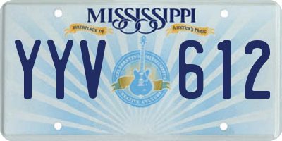 MS license plate YYV612