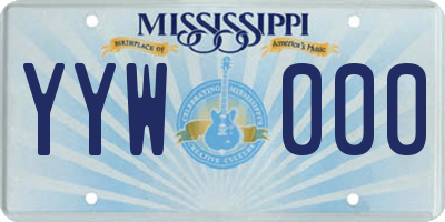 MS license plate YYW000
