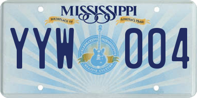 MS license plate YYW004