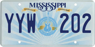 MS license plate YYW202
