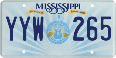 MS license plate YYW265