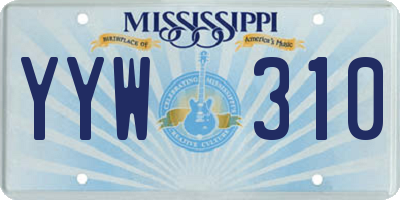 MS license plate YYW310
