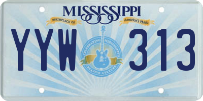 MS license plate YYW313