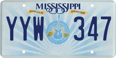 MS license plate YYW347