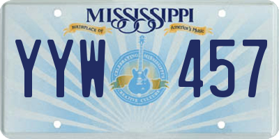MS license plate YYW457