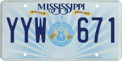 MS license plate YYW671