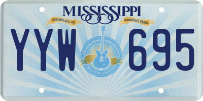 MS license plate YYW695