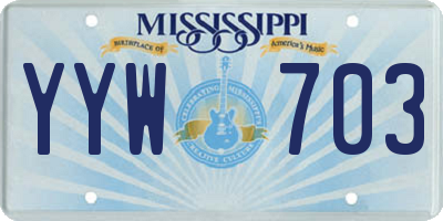 MS license plate YYW703