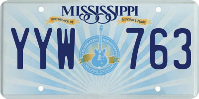MS license plate YYW763