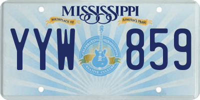 MS license plate YYW859