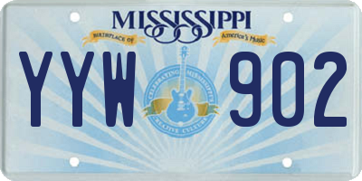 MS license plate YYW902