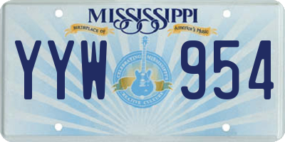 MS license plate YYW954
