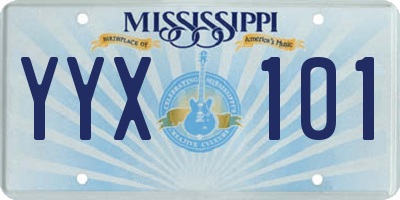 MS license plate YYX101