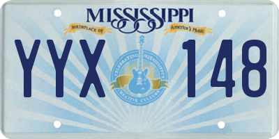 MS license plate YYX148