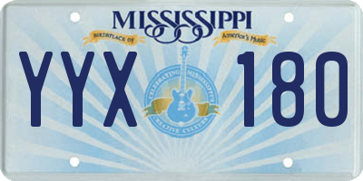 MS license plate YYX180