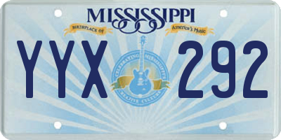 MS license plate YYX292