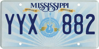 MS license plate YYX882