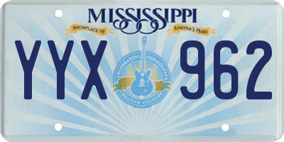 MS license plate YYX962