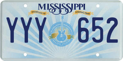 MS license plate YYY652