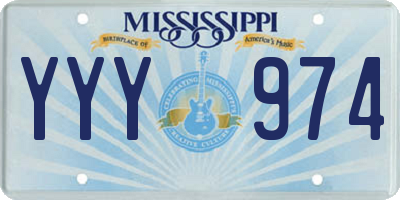 MS license plate YYY974