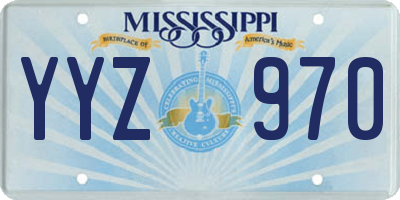MS license plate YYZ970