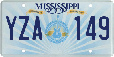 MS license plate YZA149
