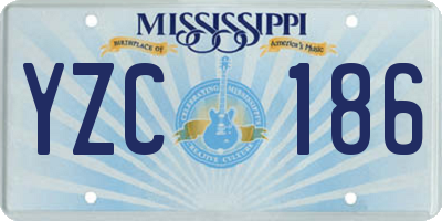 MS license plate YZC186