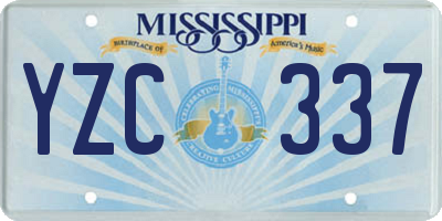 MS license plate YZC337
