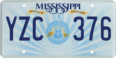 MS license plate YZC376