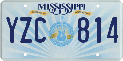 MS license plate YZC814
