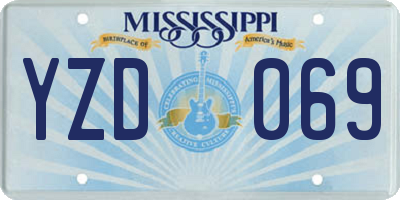 MS license plate YZD069