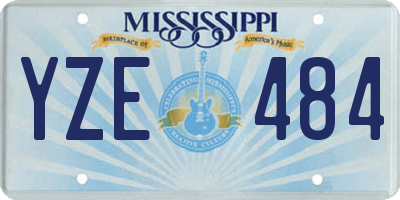 MS license plate YZE484