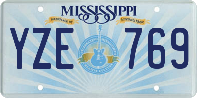 MS license plate YZE769